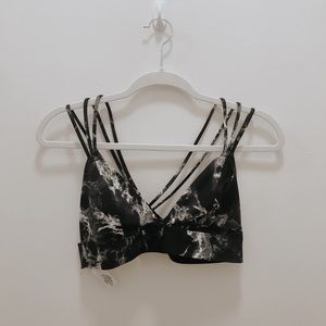 VICTORIA SECRET black and white marble bralette